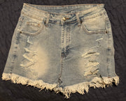 Light Blue Distressed Shorts