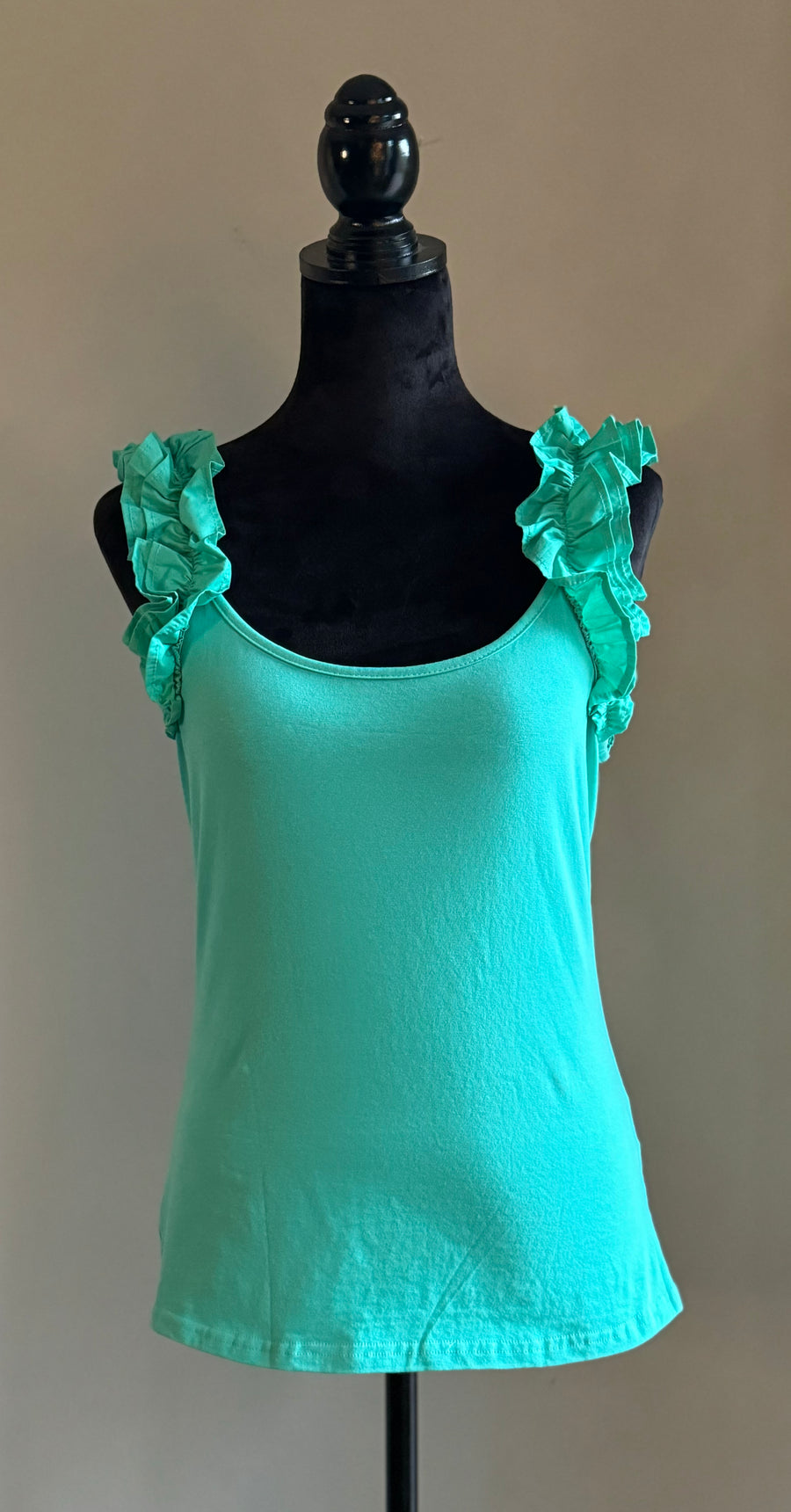 Ruffled Wide Strap Tank Top