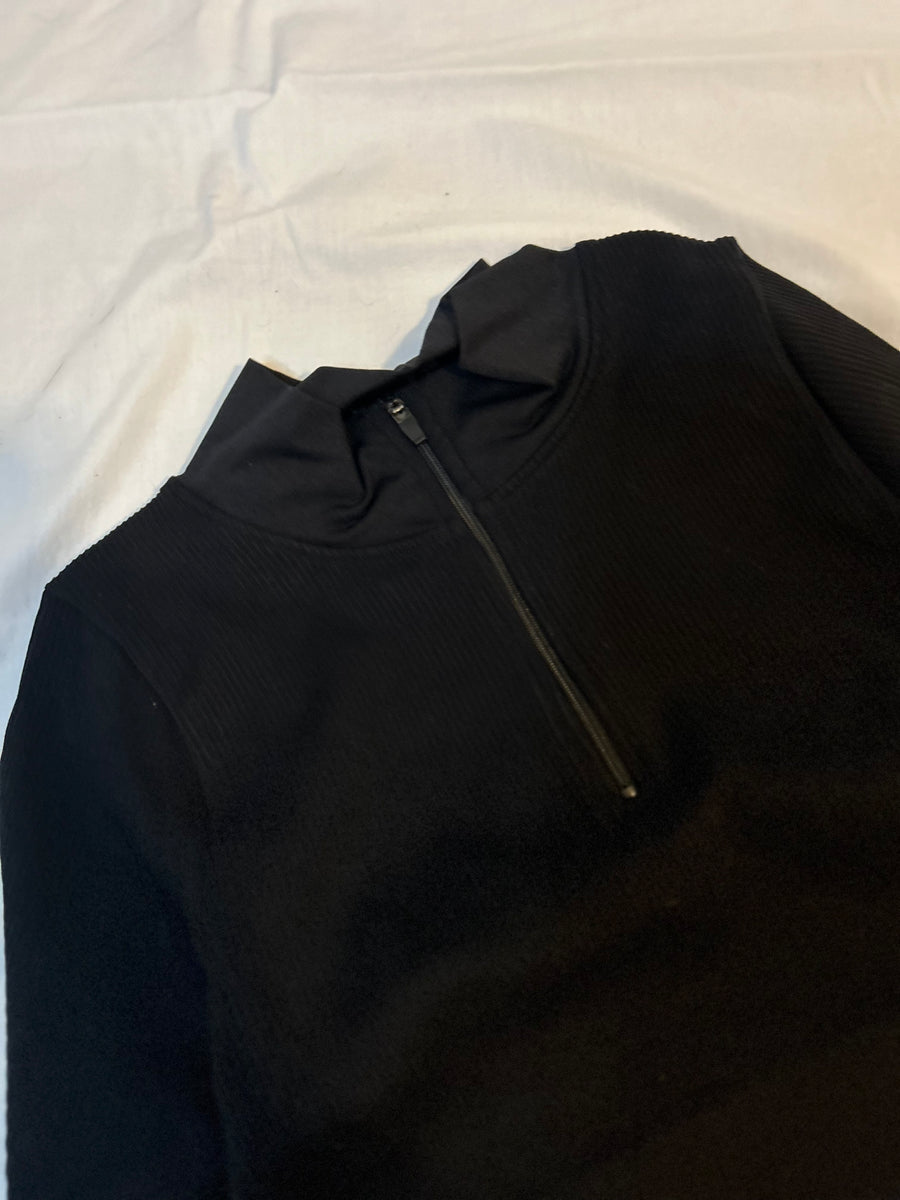 Ribbed Zip-Up Top